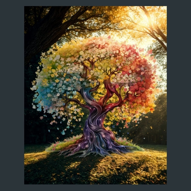 Tree of Life 10 Metal Wall Art and Desktop Mouse Pad by X2Metal