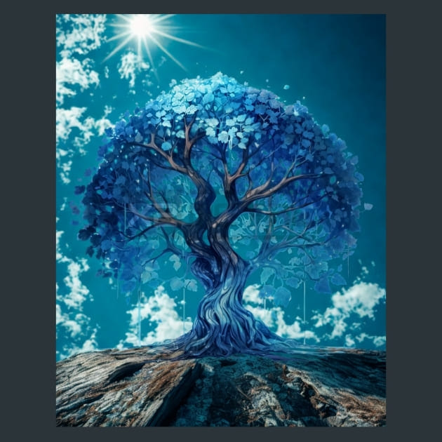 Tree of Life 21 Metal Wall Art and Desktop Mouse Pad by X2Metal