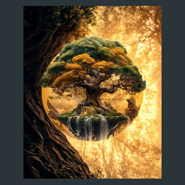 Tree of Life 23 Metal Wall Art and Desktop Mouse Pad by X2Metal