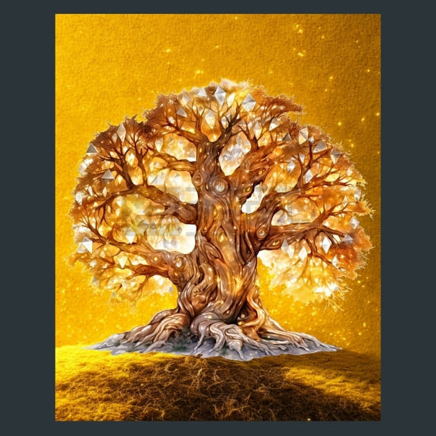 Tree of Life 24 Metal Wall Art and Desktop Mouse Pad by X2Metal