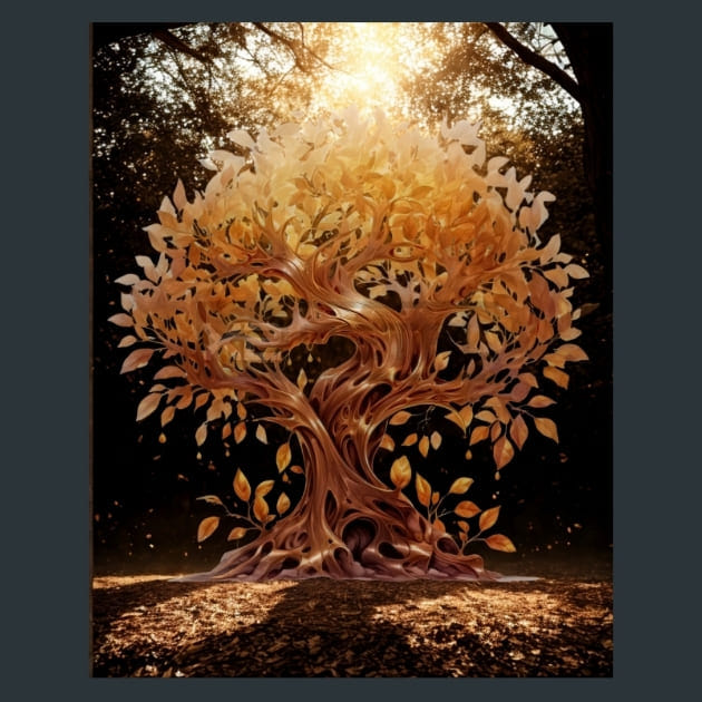 Tree of Life 5 Metal Wall Art and Desktop Mouse Pad by X2Metal