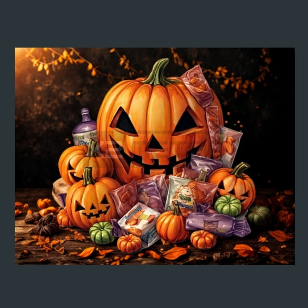 Trick or Treat 21 Metal Wall Art and Desktop Mouse Pad by X2Metal
