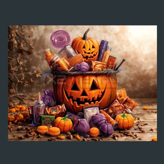 Trick or Treat 38 Metal Wall Art and Desktop Mouse Pad by X2Metal
