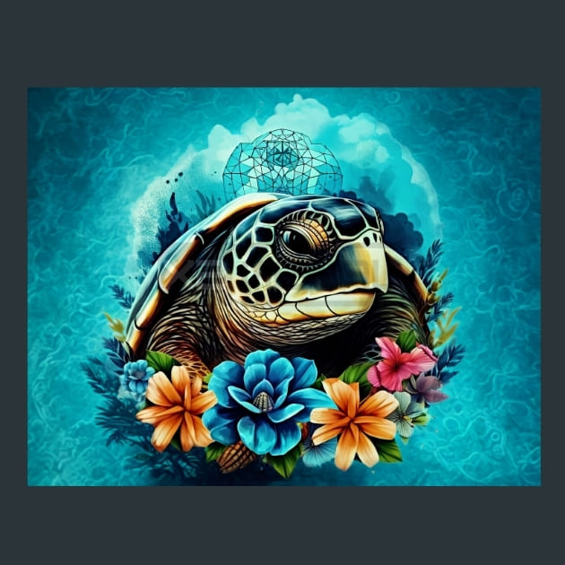Tropical-Turtle-10-metal-prints-posters-mouse-pads