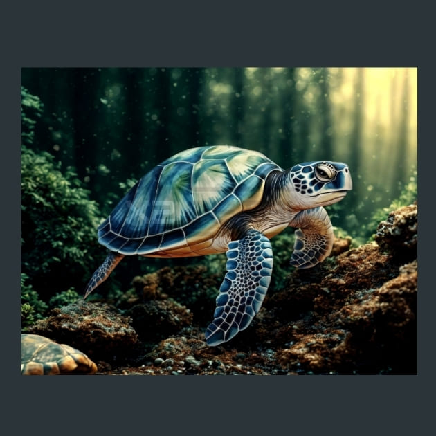 Tropical-Turtle-4-metal-prints-posters-mouse-pads