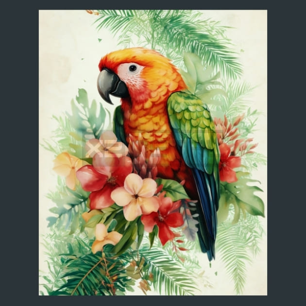 Tropical Aloha 56 Metal Wall Art and Desktop Mouse Pad by X2Metal