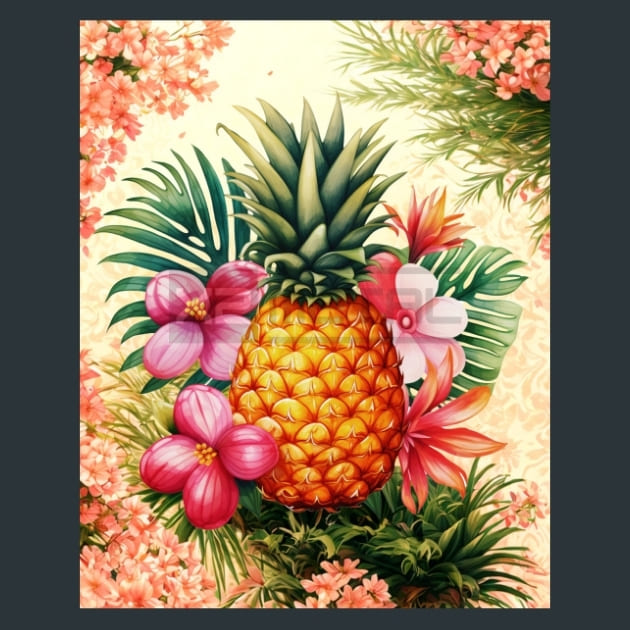 Tropical Aloha 5 Metal Wall Art and Desktop Mouse Pad by X2Metal