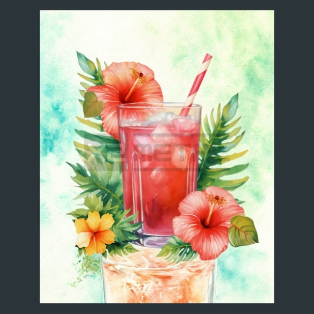 Tropical Aloha 64 Metal Wall Art and Desktop Mouse Pad by X2Metal