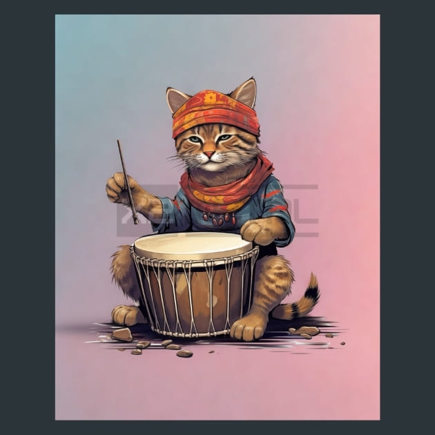 Tundra Shadow Cat Metal Wall Art and Desktop Mouse Pad by X2Metal