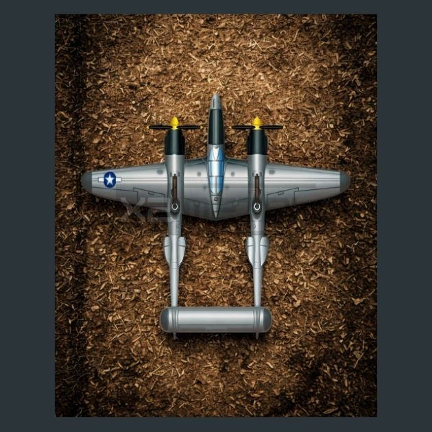 USA-P-38-Lightning-Jet-Metal-Prints
