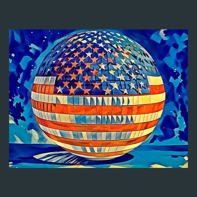 USA Metal Wall Art and Desktop Mouse Pad by X2Metal