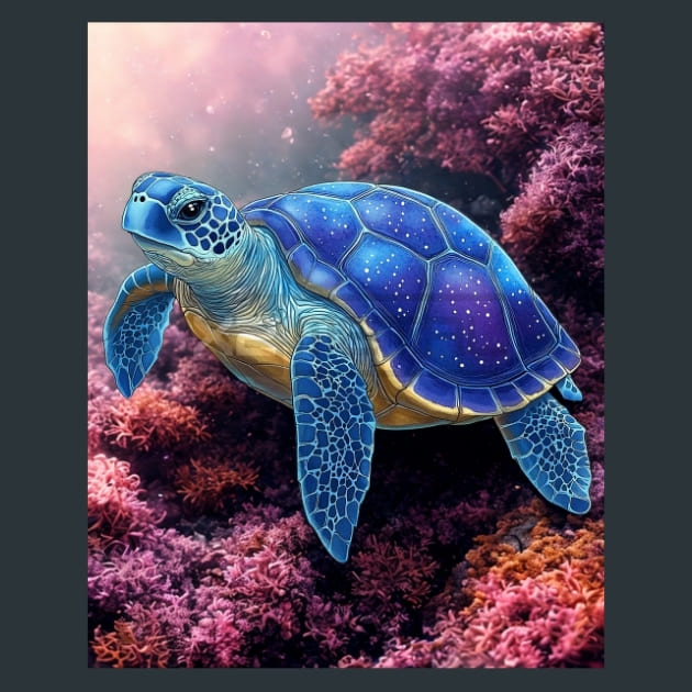Under The Tide Turtles – Metal Print &amp; Mouse Pad | ChromaLuxe | Made in Iowa USA