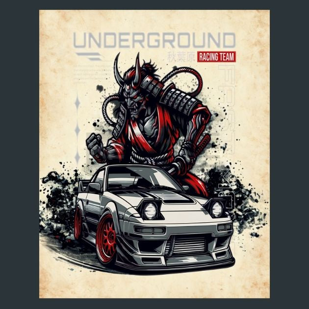 Underground-1-Japan-Samurai-Metal-Print