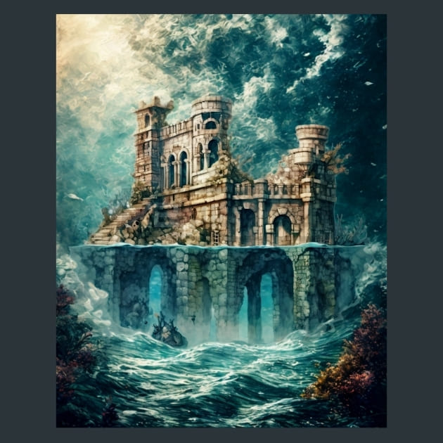 Underwater Ruin 11 – Metal Print &amp; Mouse Pad | ChromaLuxe | Made in Iowa USA