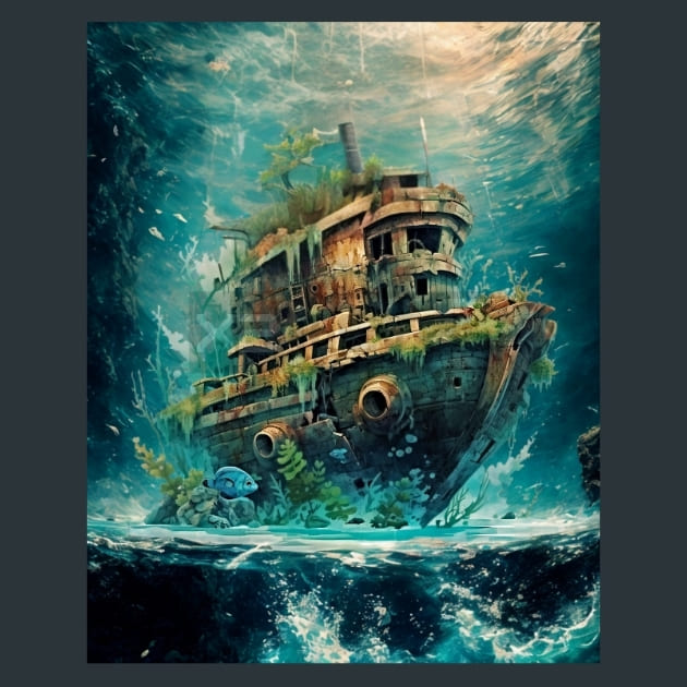 Underwater Ruin 7 – Metal Print &amp; Mouse Pad | ChromaLuxe | Made in Iowa USA