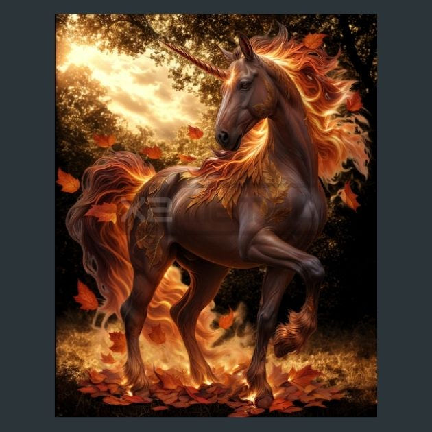Unicorn Horse 12 Metal Wall Art and Desktop Mouse Pad by X2Metal