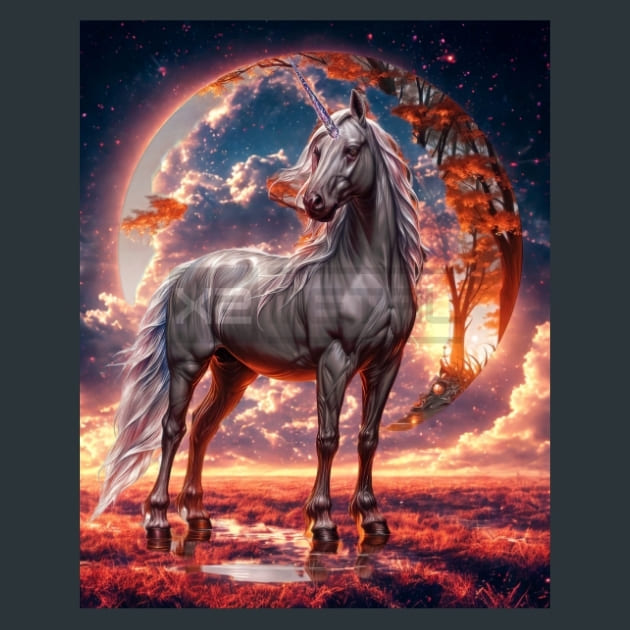 Unicorn Legends 6 Metal Wall Art and Desktop Mouse Pad by X2Metal