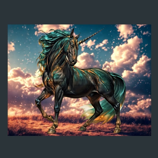 Unicorn Legends 7 Metal Wall Art and Desktop Mouse Pad by X2Metal