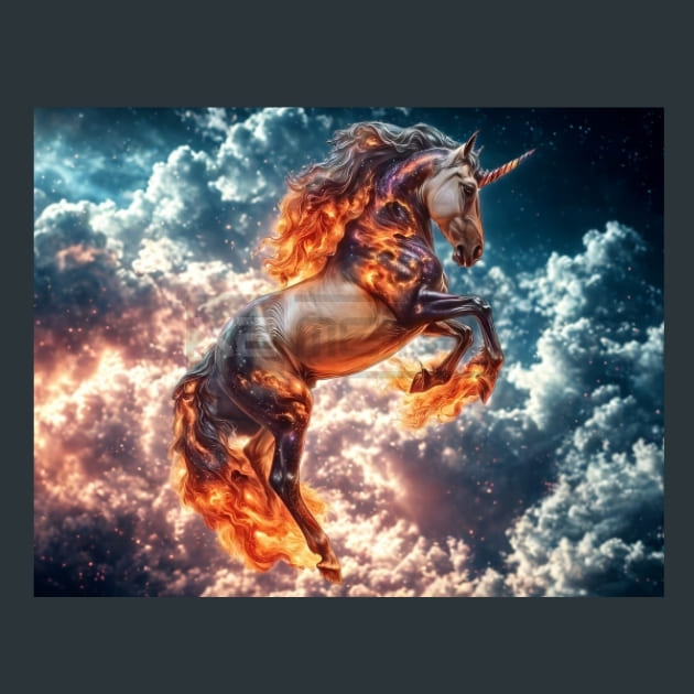 Unicorn Legends 9 Metal Wall Art and Desktop Mouse Pad by X2Metal