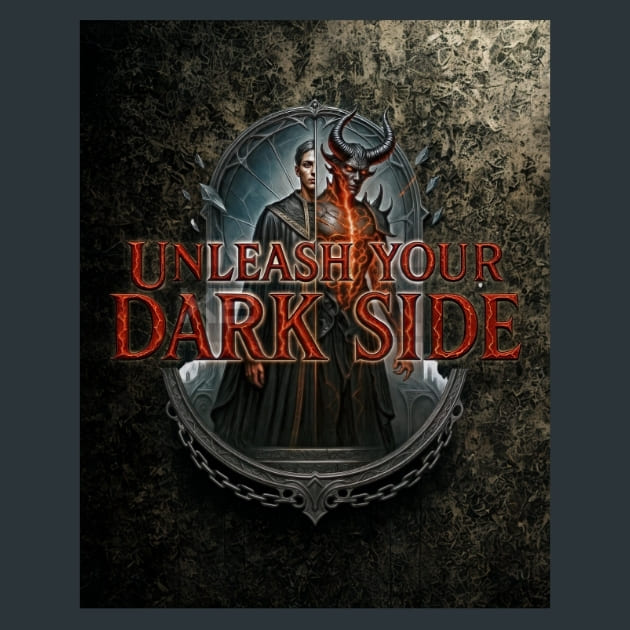 Unleash your dark side Metal Wall Art and Desktop Mouse Pad by X2Metal