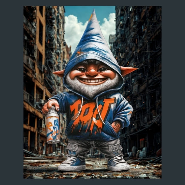 Urban Gnomes 04 Metal Wall Art and Desktop Mouse Pad by X2Metal