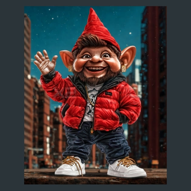 Urban Gnomes 1 Metal Wall Art and Desktop Mouse Pad by X2Metal