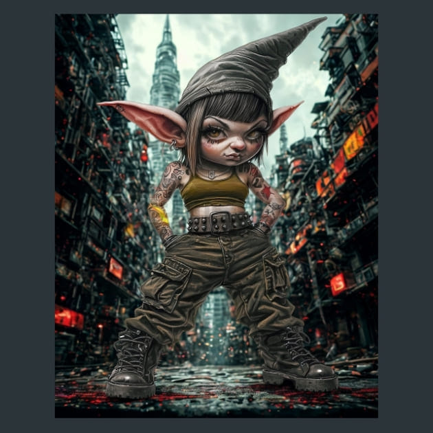 Urban Gnomes 27 Metal Wall Art and Desktop Mouse Pad by X2Metal