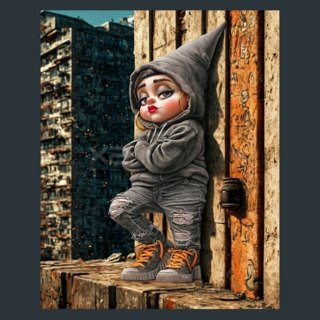 Urban Gnomes 29 Metal Wall Art and Desktop Mouse Pad by X2Metal