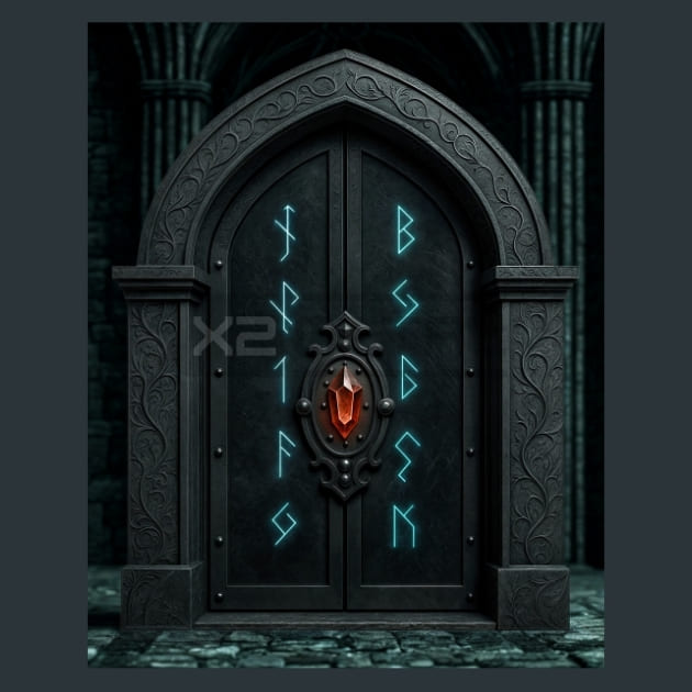 Vault-Gothic Alchemy Metal Wall Art and Desktop Mouse Pad by X2Metal