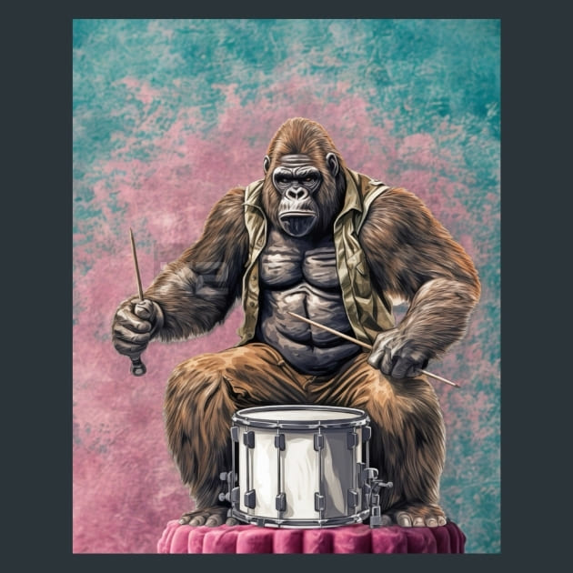 Velvet Pawprints Gorilla Metal Wall Art and Desktop Mouse Pad by X2Metal