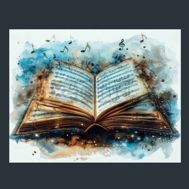Vintage-Book-Music-Notes-8-Metal-Prints