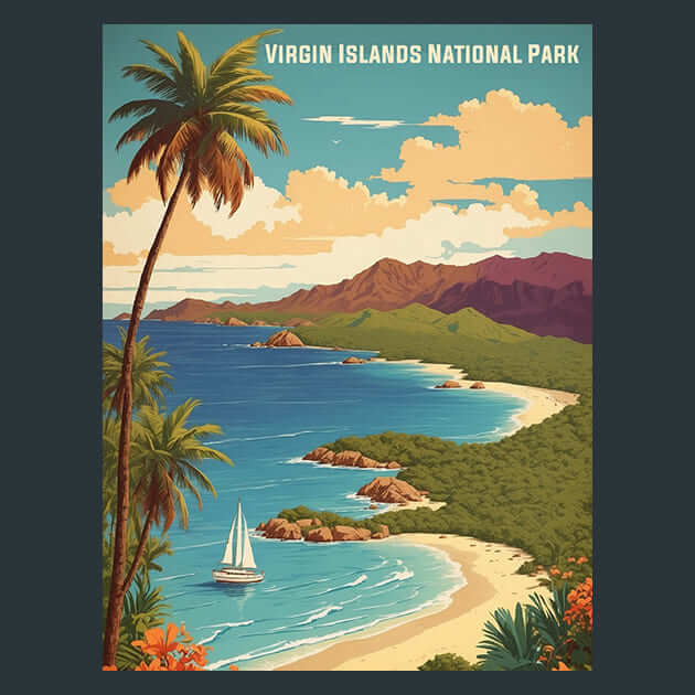 Virgin Islands Metal Wall Art and Desktop Mouse Pad by X2Metal