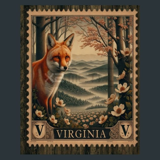 Virginia-Stamp-Metal-Prints