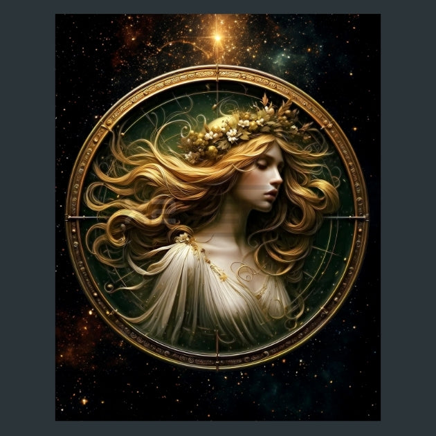 Virgo-Zodiacs-Signs1 Metal Wall Art and Desktop Mouse Pad by X2Metal
