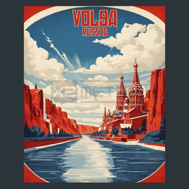 Volga Russia Metal Prints Posters and Mouse Pads