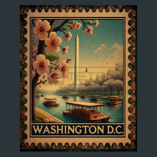 Washington-DC-Stamp-Metal-Prints
