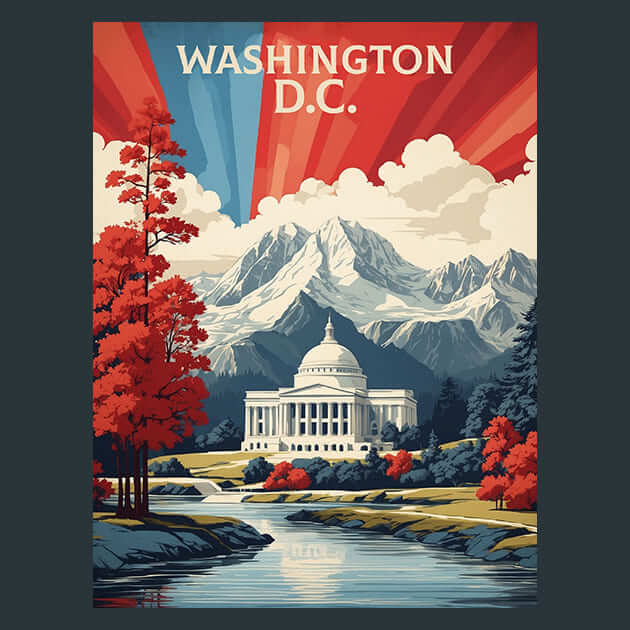 Washington Metal Wall Art and Desktop Mouse Pad by X2Metal