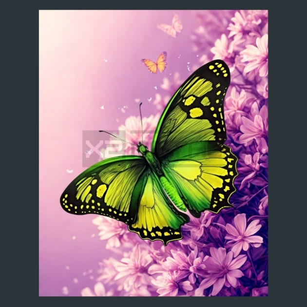 Watercolor Butterfly 26 Metal Wall Art and Desktop Mouse Pad by X2Metal
