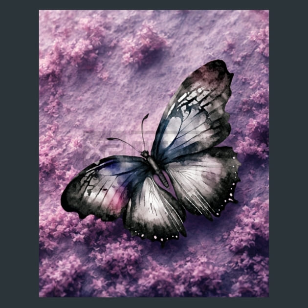 Watercolor Butterfly 29 Metal Wall Art and Desktop Mouse Pad by X2Metal