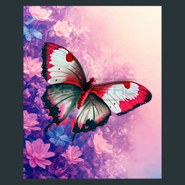 Watercolor Butterfly 3 Metal Wall Art and Desktop Mouse Pad by X2Metal