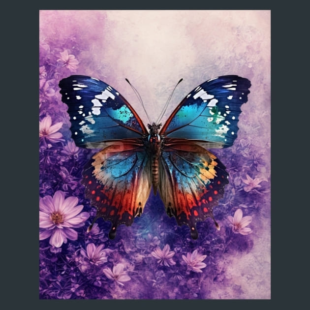Watercolor Butterfly 39 Metal Wall Art and Desktop Mouse Pad by X2Metal