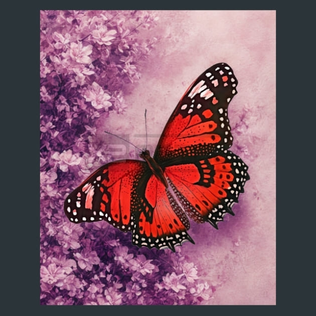 Watercolor Butterfly 4 Metal Wall Art and Desktop Mouse Pad by X2Metal