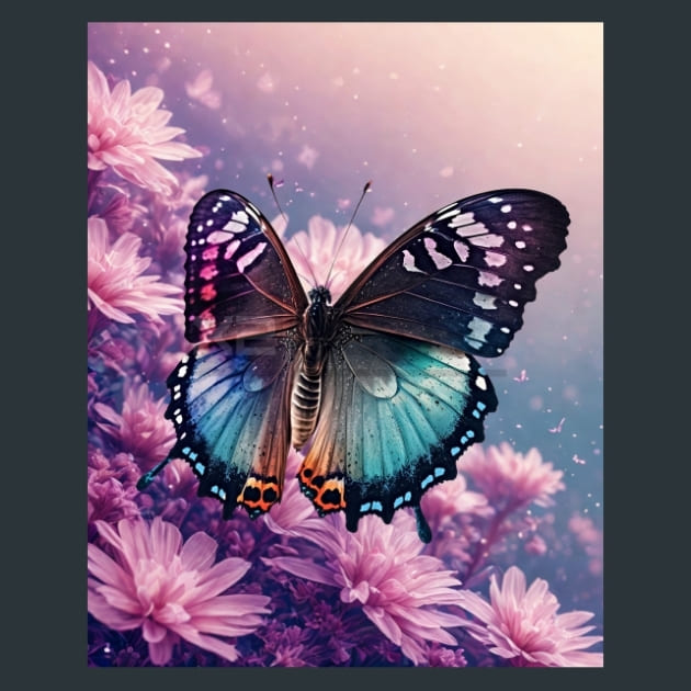 Watercolor Butterfly 40 Metal Wall Art and Desktop Mouse Pad by X2Metal