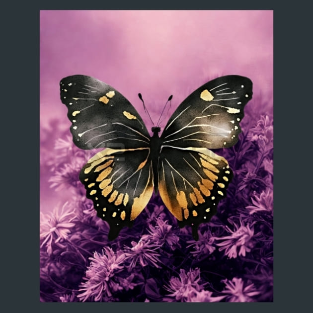 Watercolor Butterfly 49 Metal Wall Art and Desktop Mouse Pad by X2Metal