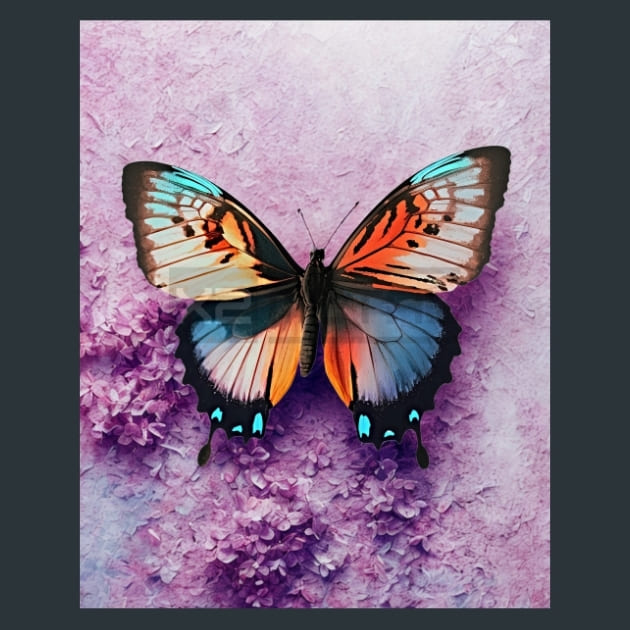 Watercolor Butterfly 50 Metal Wall Art and Desktop Mouse Pad by X2Metal
