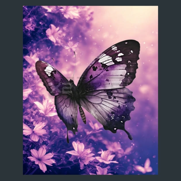 Watercolor Butterfly 6 Metal Wall Art and Desktop Mouse Pad by X2Metal