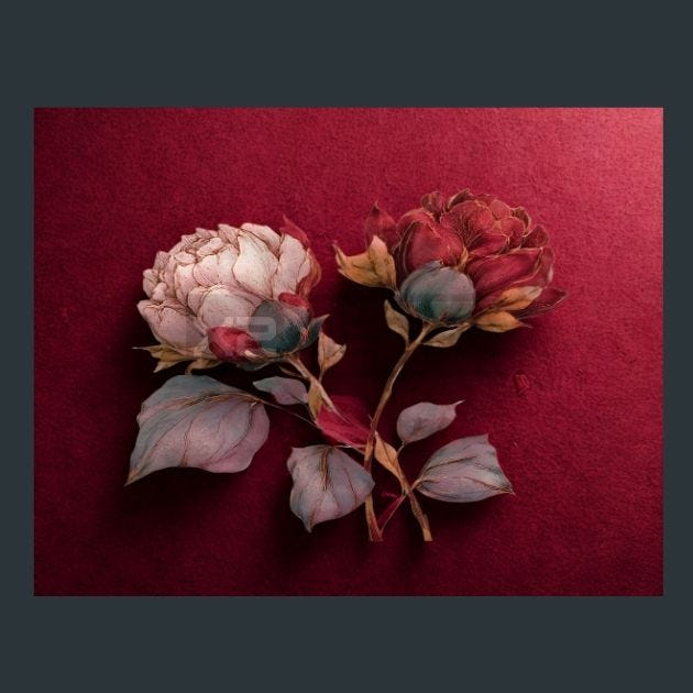 Watercolor Flowers 2 Metal Wall Art and Desktop Mouse Pad by X2Metal