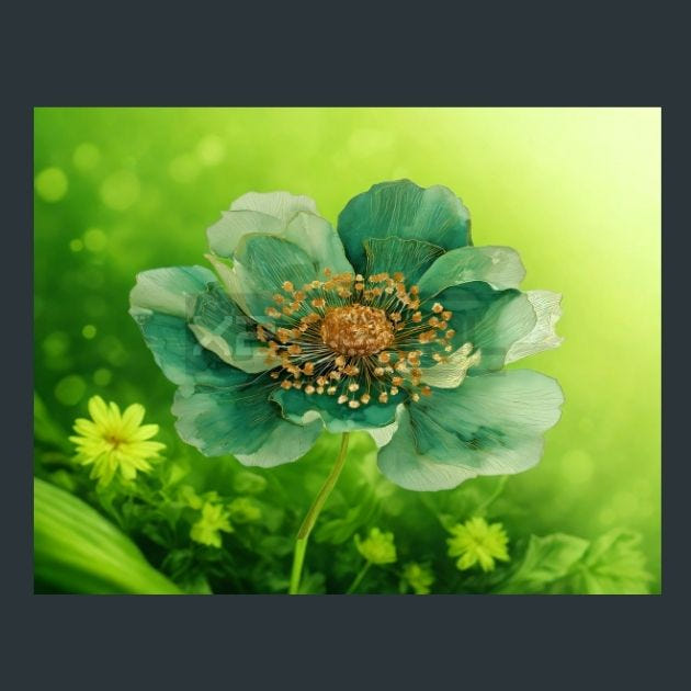 Watercolor Flowers 23 Metal Wall Art and Desktop Mouse Pad by X2Metal