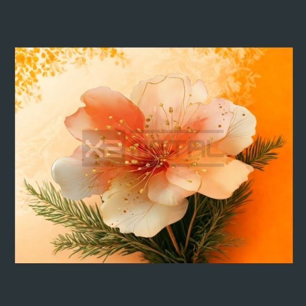 Watercolor Flowers 33 Metal Wall Art and Desktop Mouse Pad by X2Metal