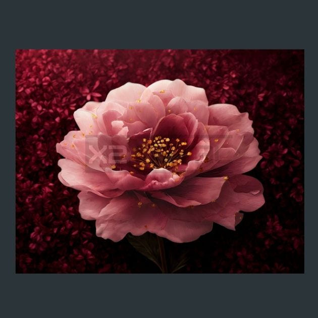 Watercolor Flowers 36 Metal Wall Art and Desktop Mouse Pad by X2Metal